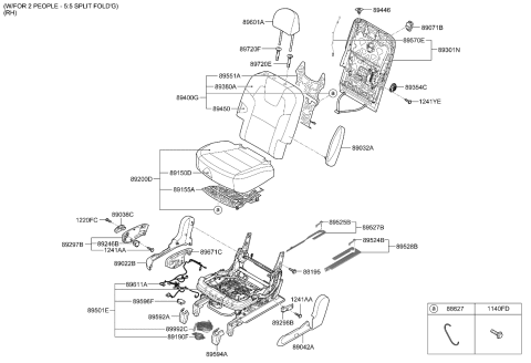 2022 Kia Telluride Pad U Diagram for 89246S9000LBR
