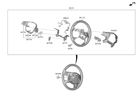 2020 Kia Telluride  Pad U Diagram for 56170S9000
