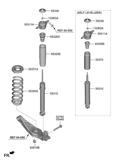 2021 Kia Telluride Urethane Bumper Diagram for 55326S9050