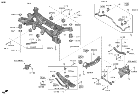 2022 Kia Telluride  Bush-Rr Trailing Arm Diagram for 55275S8000