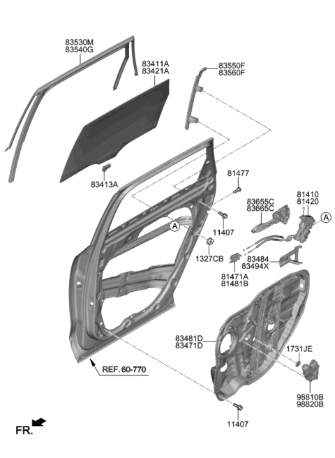 2021 Kia Telluride  Pad U Diagram for 83530S9000
