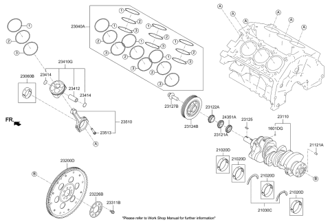 2021 Kia Telluride  Crank Position SENSO Diagram for 232003L050