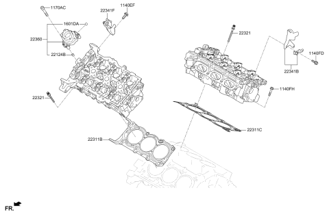 2021 Kia Telluride  Gasket-Cylinder Head Diagram for 223113L350