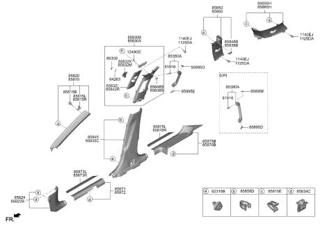 2020 Kia Telluride  Pad U Diagram for 85865S9000GYT