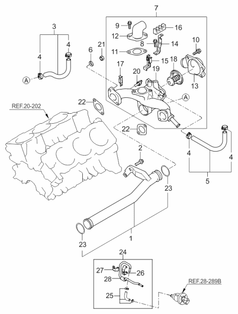 2005 Kia Sportage  Bracket-Connector Diagram for 3925137100