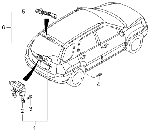 2005 Kia Sportage  Connector Assembly-Contact Diagram for 919502E000