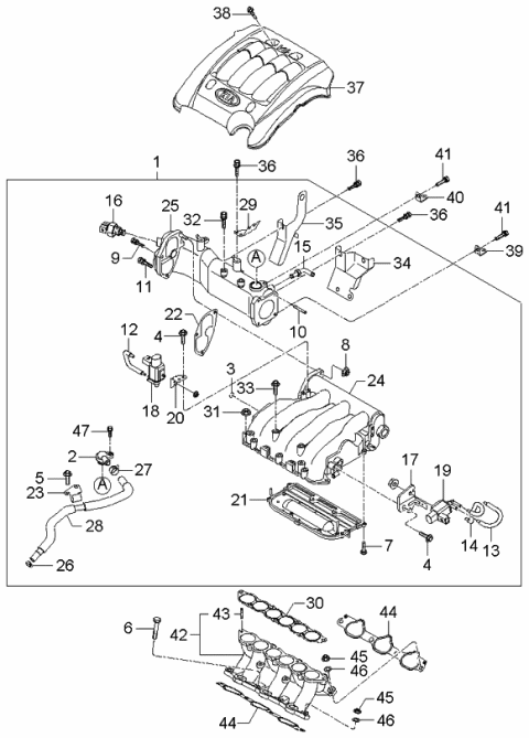 2006 Kia Sportage  Stud Diagram for 1153308255