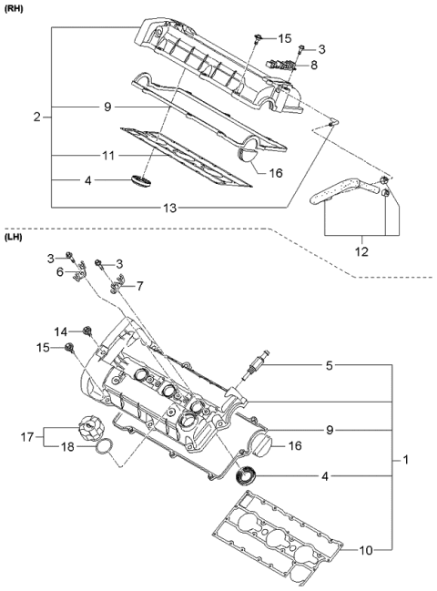 2005 Kia Sportage  Cover Assembly-Rocker RH Diagram for 2242037212