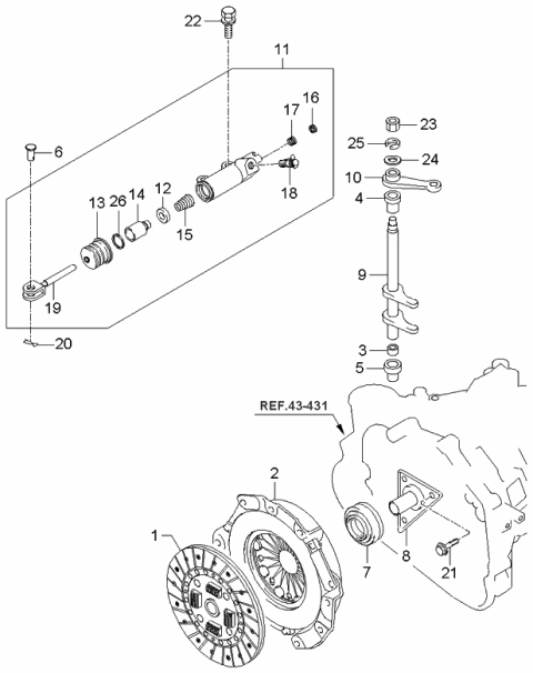 2006 Kia Sportage Packing Diagram for 4141102000
