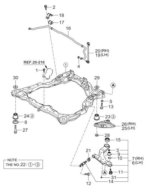 2005 Kia Spectra  Bolt-Flange Diagram for 1140410203