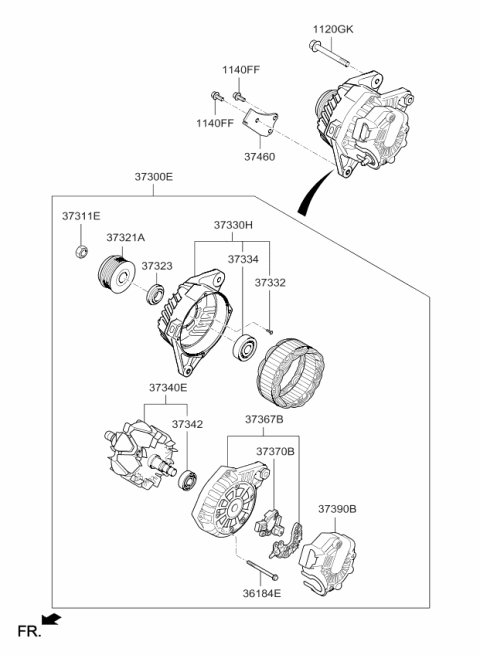 2017 Kia Forte  Spacer Diagram for 373232E220
