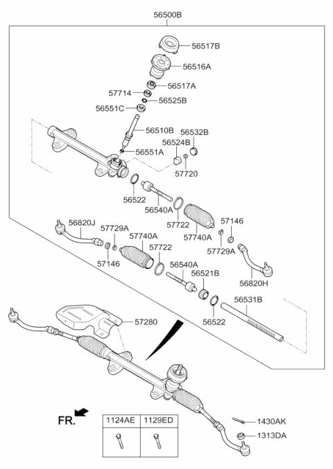 2017 Kia Forte  End Assembly-Tie Rod, RH Diagram for 56825A7500
