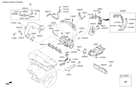 2018 Kia Forte  Bracket-Ext-Wire-RCV Diagram for 394102B030