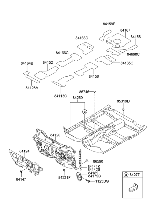 2008 Kia Optima  Insulator-Dash Diagram for 841242G000