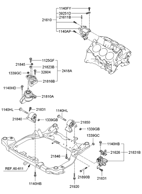 2008 Kia Optima  Bolt Diagram for 219202G846