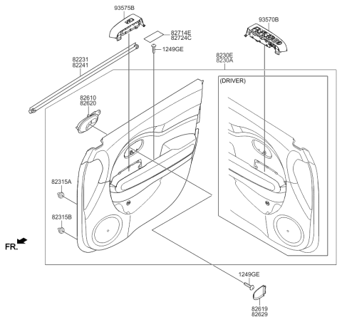 2019 Kia Soul EV Panel Assembly-Front Door Diagram for 82308E4000BF6