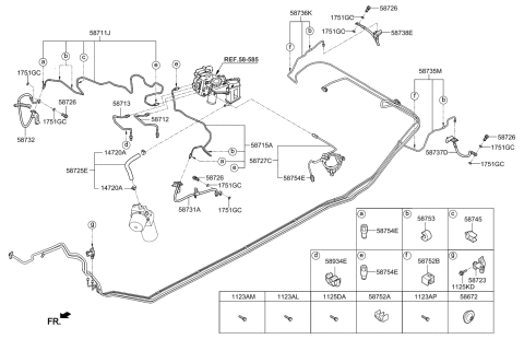 2016 Kia Soul EV Bolt(Windshield Washer) Diagram for 1123008206B