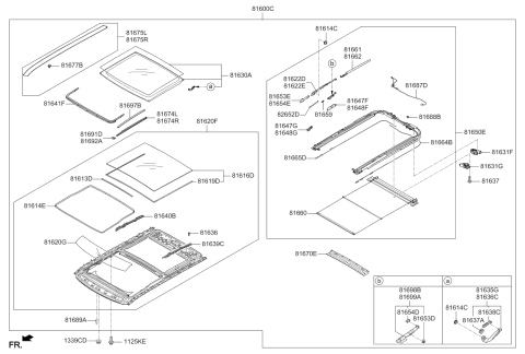 2017 Kia Soul EV  Slide-Folding Cover Diagram for 81695B2000