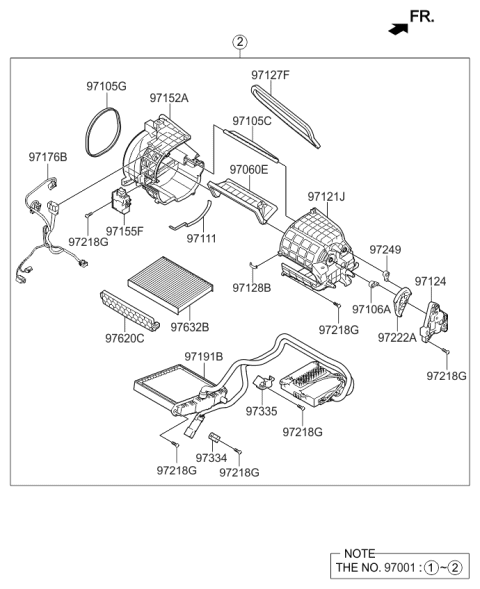 2017 Kia Soul EV Intake Actuator Assembly Diagram for 97124E4000