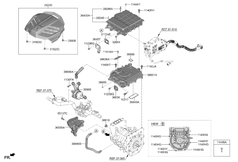 2019 Kia Niro EV  Bolt Assembly Diagram for 366833D020