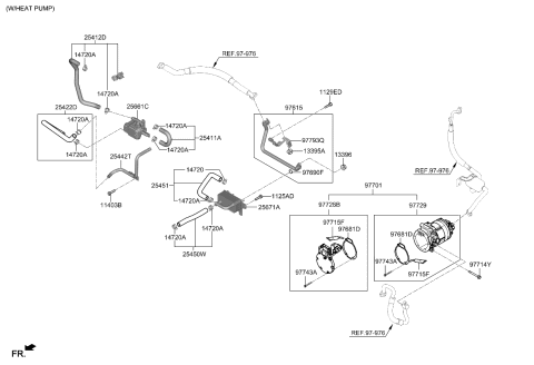 2021 Kia Niro EV  Pipe Diagram for 25442K4500