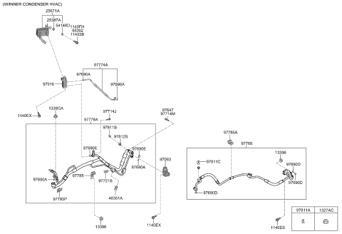 2020 Kia Niro EV  Bolt-Washer Assembly Diagram for 495802F610