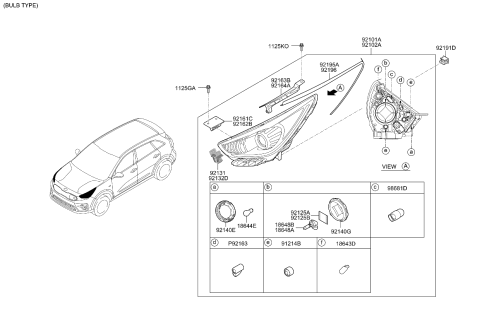 2019 Kia Niro EV  Vent Tube Assembly Diagram for 9216321000