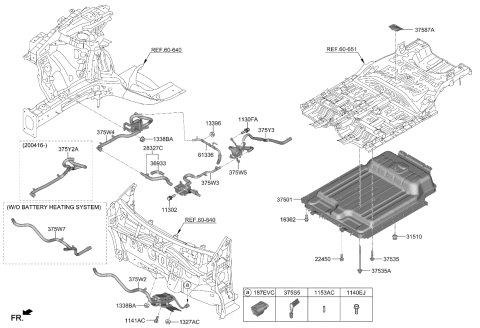 2021 Kia Niro EV  3WAY Valve Assembly-INLE Diagram for 375W3Q4000