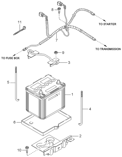 1998 Kia Sportage  Clip Diagram for K992891353