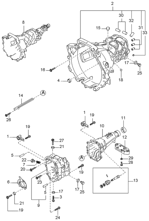 1997 Kia Sportage  Pin-DOWEL Diagram for 0K01117138