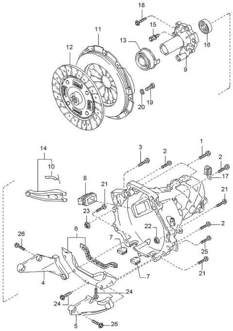 1997 Kia Sportage  Bolt-Flange Diagram for K997961475