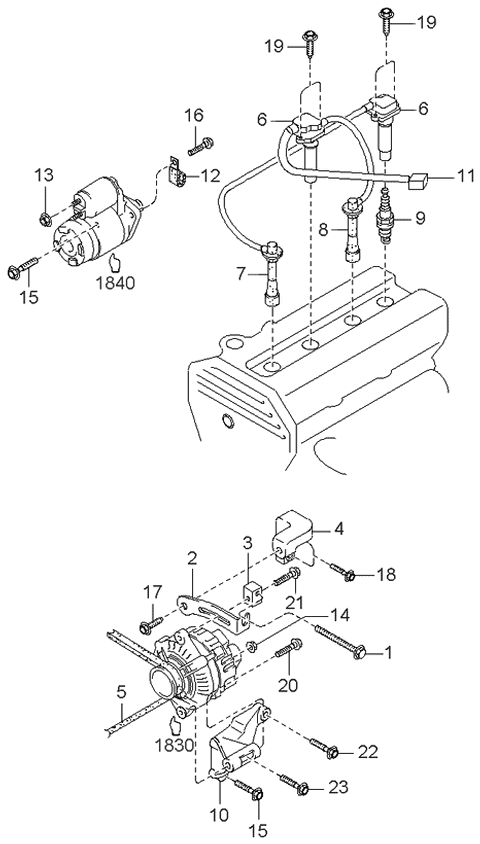 1999 Kia Sportage  Bolt Diagram for K997961095B