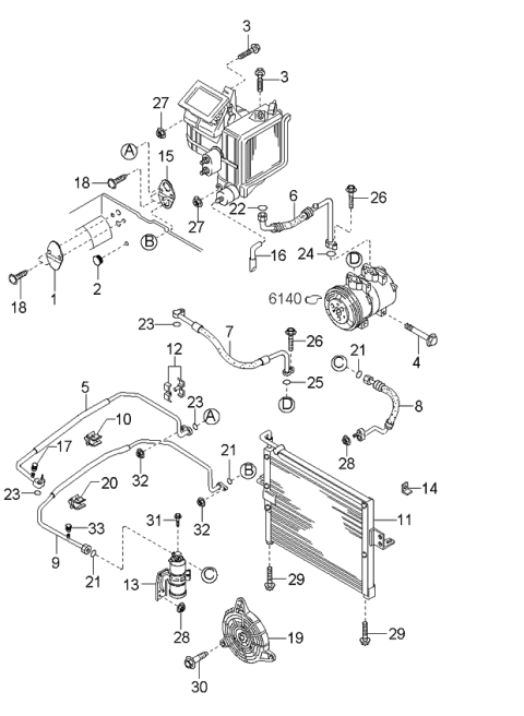 1998 Kia Sportage  Bolt Diagram for K997960830B