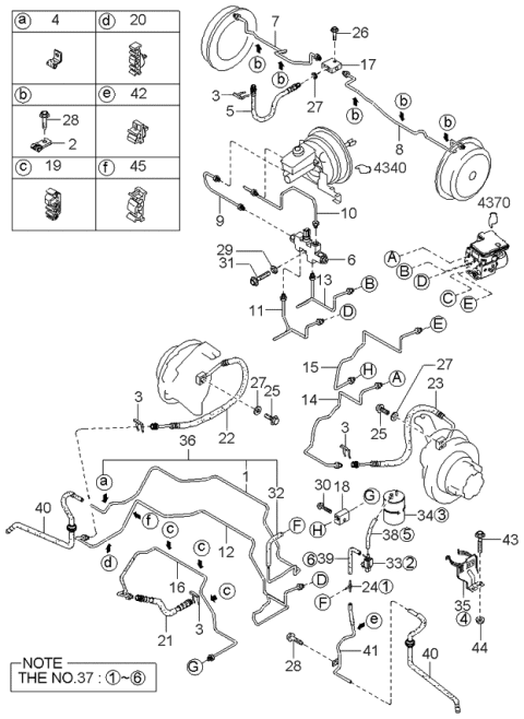 1997 Kia Sportage  Bolt-Connector Diagram for KK15043694A
