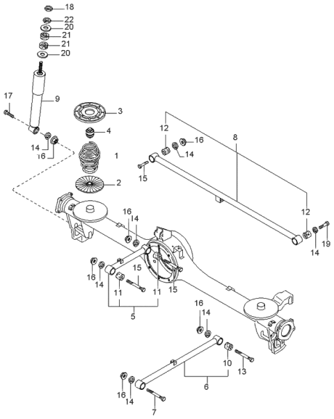 1998 Kia Sportage  Bush-Up, Arm Diagram for 0K72A28830B