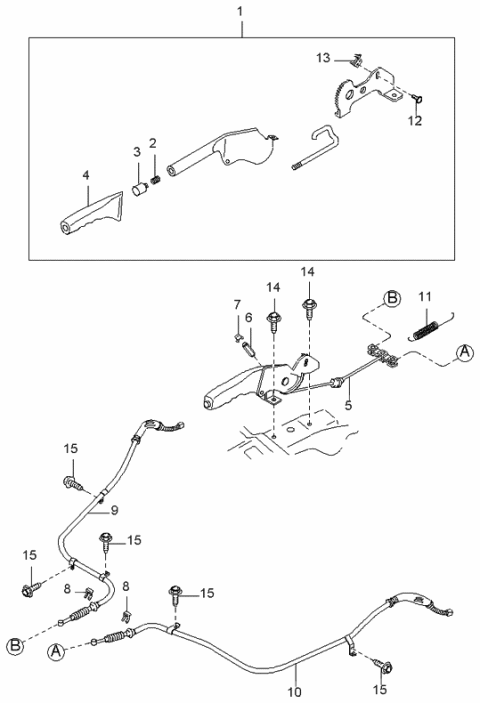 1997 Kia Sportage Screw-Adjust Diagram for MD00144187
