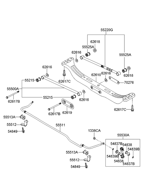 2007 Kia Spectra5 SX  Ring-Clip Diagram for 5483917000