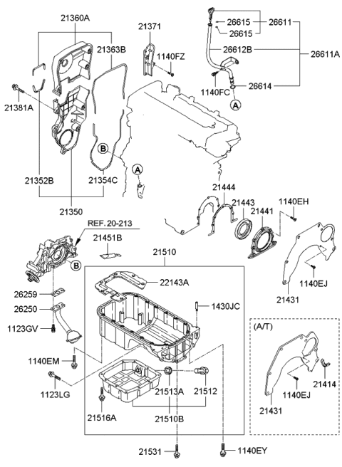 2009 Kia Spectra SX  Bolt Diagram for 1123410303