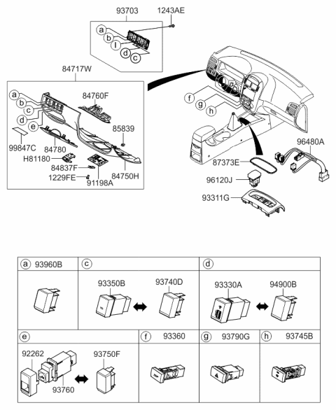 2007 Kia Spectra SX  Pad-ANTINOISE Diagram for 933112F310VA