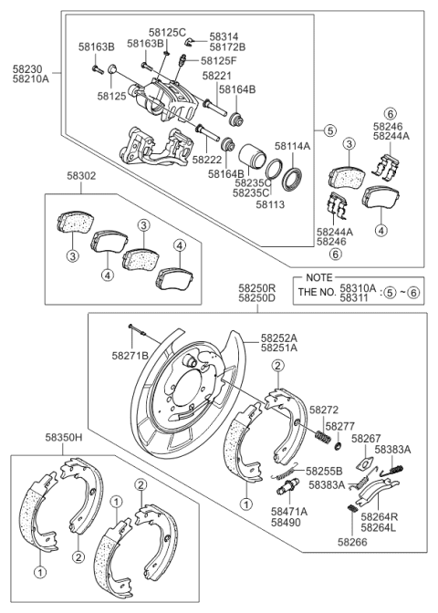 2009 Kia Sedona  Plug Diagram for 581253C000