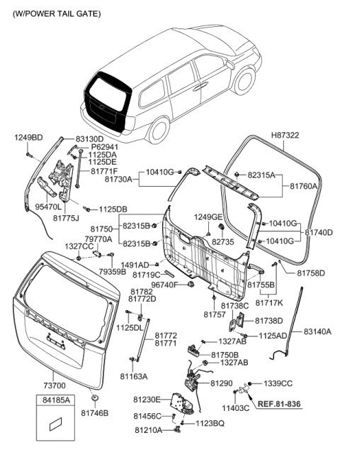 2008 Kia Sedona  Bolt Diagram for 1125108253