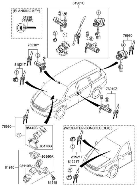2007 Kia Sedona  Antenna Assembly-Coil Diagram for 954404D000