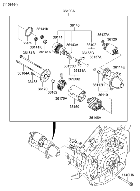 2007 Kia Sedona  Screw Diagram for 3618326810