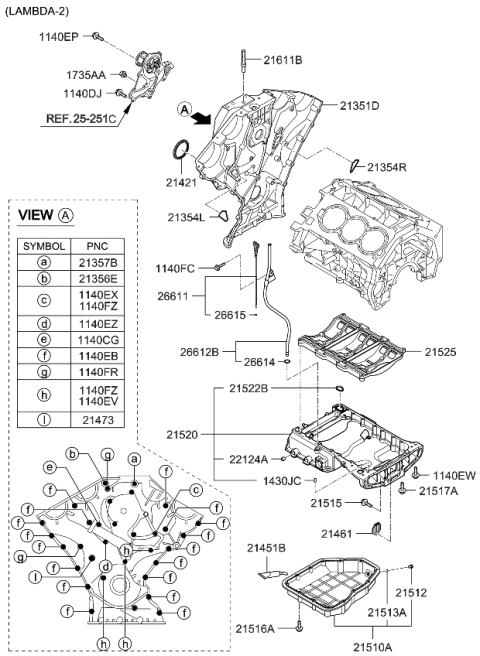 2014 Kia Sedona  Bolt Diagram for 1140306386K