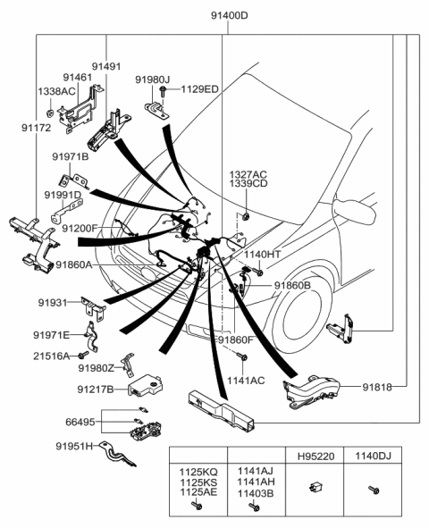 2014 Kia Sedona  Wiring Assembly-Control Diagram for 914054D081