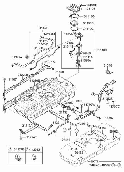 2009 Kia Sedona  O-Ring Diagram for 311234D500