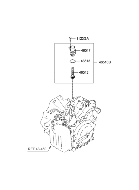 2013 Kia Sedona Gear-Speedometer Driven Diagram for 4651239600