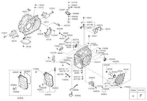 2012 Kia Sedona  Pipe-Air Breather Diagram for 4525236000