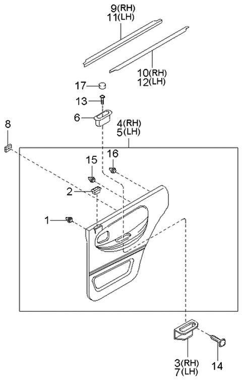 2001 Kia Sportage FASTENER Diagram for 0K01968AB2