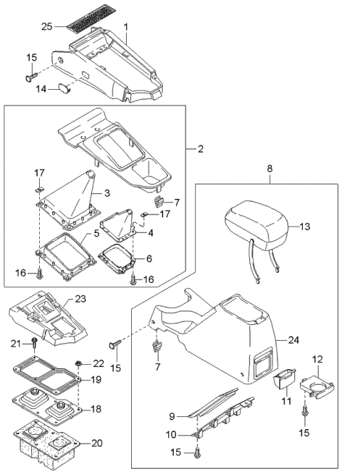 2000 Kia Sportage Cover Sheet-Front Diagram for 0K08B64341